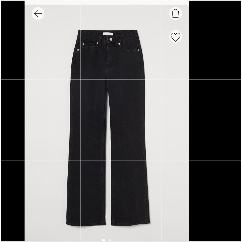 BLACK BOOTCUT HIGH JEANS H&M